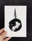 Beauty in the Upside Down - Tree on the Round - Art Print - Print to Order