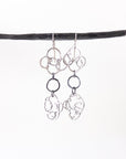 Two Vine with circle connector earrings