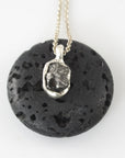 Meteorite Pendant -2- in Sterling Silver - Ready to Ship