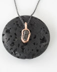 Meteorite Pendant -5- in 14k Rose Gold - Ready to Ship