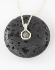 Meteorite Pendant -7- in Sterling Silver - Ready to Ship