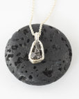 Meteorite Pendant -3- in Sterling Silver - Ready to Ship