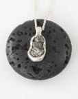 Meteorite Pendant -9- in Sterling Silver - Ready to Ship