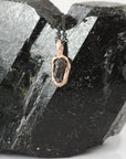 Meteorite Pendant -5- in 14k Rose Gold - Ready to Ship