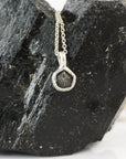 Meteorite Pendant -7- in Sterling Silver - Ready to Ship