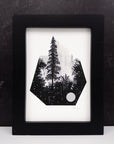 Beauty in the Upside Down - Terrarium Series - Foggy Trees - Art Print - Print to Order