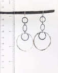 Circle earrings with small ovals