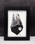 Beauty in the Upside Down - Terrarium Series - Snowy Trees - Original Drawing - 5x7 - Ready to Ship