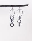 Dark Patina Layered Circle Tiers Earrings