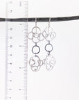 Two Vine with circle connector earrings