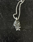 Reserved: Meteorite Pendant with twig prongs in sterling silver