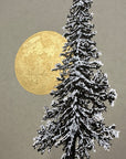 Snowy Tree with Full Moon on Gray - 8.5”x11” original drawing