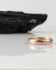 Rose Gold Worn Texture Ring - Final balance for Alex/Parker