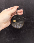 Wood Round Ornament - 7 - Snowy Forest Gold Moon