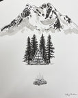 Roof (mountain chalet) - Art Print - Ready to ship 5x7 or 8x10