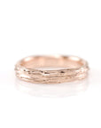 Tree Bark Ring in 14k Rose Gold - Size 4.5 - Ready to Ship - Beth Cyr Handmade Jewelry