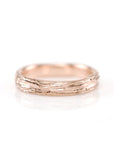 Tree Bark Ring in 14k Rose Gold - Size 4.5 - Ready to Ship - Beth Cyr Handmade Jewelry