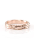 Tree Bark Ring in 14k Rose Gold - Size 4.5 - Ready to Ship - Beth Cyr Handmade Jewelry