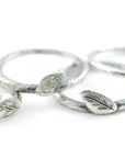 Vine and Leaf Engagement Ring or Wedding Band in Palladium Sterling Silver - Made to Order - Beth Cyr Handmade Jewelry