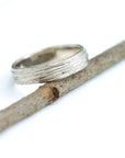 Tree Bark Wedding Rings Palladium White Gold - Made to Order - Beth Cyr Handmade Jewelry