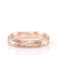 Tree Bark Wedding Rings in Rose Gold - Made to Order - Beth Cyr Handmade Jewelry