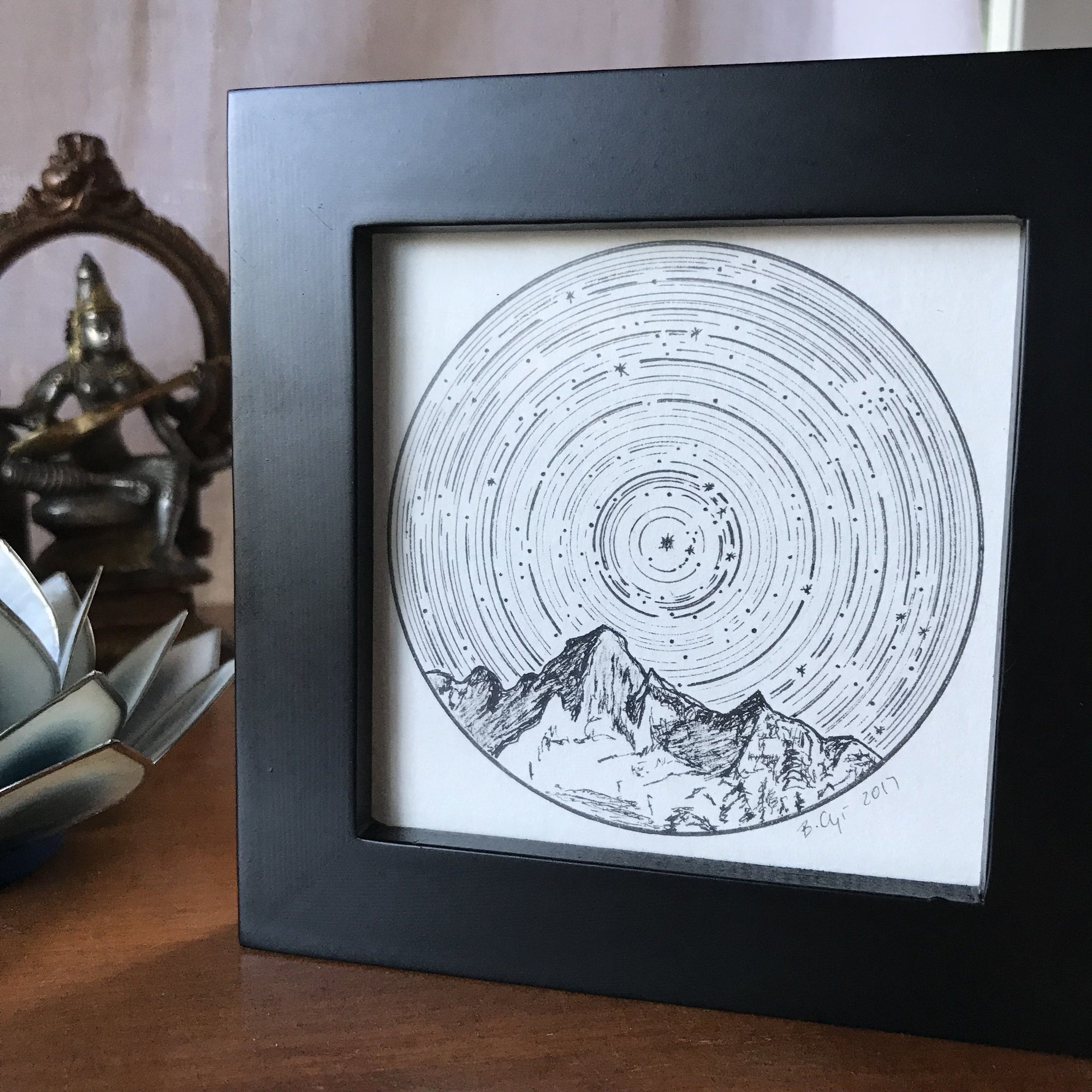 Reserved - Original Drawing - Taurus - Star Trails - Zodiac Constellations - Beth Cyr Handmade Jewelry