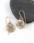 Om Earrings - 14k Yellow Gold - Ready to Ship - Beth Cyr Handmade Jewelry