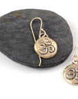 Om Earrings - 14k Yellow Gold - Ready to Ship - Beth Cyr Handmade Jewelry