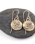 Om Earrings - 14k Yellow Gold - Ready to Ship - Beth Cyr Handmade Jewelry