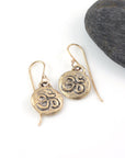 Om Earrings - 14k Yellow Gold - Ready to Ship - Beth Cyr Handmade Jewelry