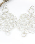 Extra LargeOrganic Vine Earrings with Little Circles 