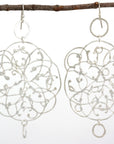 Extra LargeOrganic Vine Earrings with Little Circles 