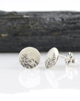 Landscape Earrings - Fir Tree and Mountain Sterling Silver Post Earrings - Ready to Ship