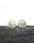 Landscape Earrings - Fir Tree and Mountain Sterling Silver Post Earrings - Ready to Ship