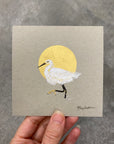 Snowy Egret - Grey and Gold Collection 