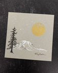 Snow capped mountain - Grey and Gold Collection 