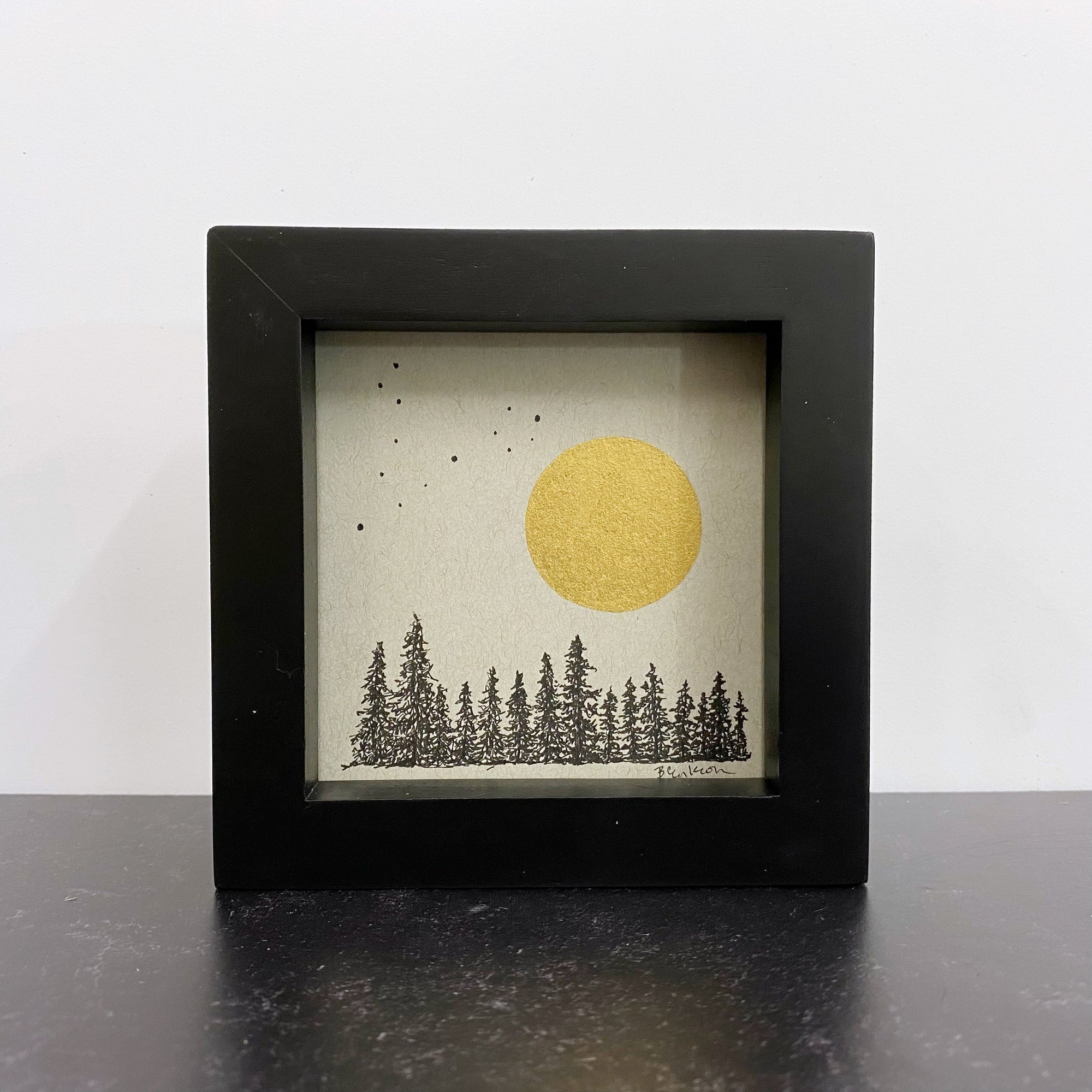 Pisces over the forest- Grey and Gold Collection 