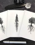 Tree and Root Notecard Set - card size 4.5 x 6.25 - print to order