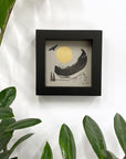 Lyra, Full Moon and a Grassy Mountain Horizon - Grey and Gold Collection 