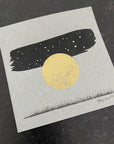 Grassy Meadow, Harvest Moon, the Hare Constellation - Grey and Gold Collection 