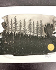 Beauty in the Upside Down 59 - Sparkling Forest - Original Drawing - 5”x7”