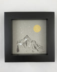 Moon, Cassiopeia and Mt. Hood (and star trails) - Grey and Gold Collection 