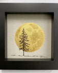 Giant Super Moon with Douglas Fir - Grey and Gold Collection 