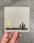 Big Dipper and forest - Grey and Gold Collection 