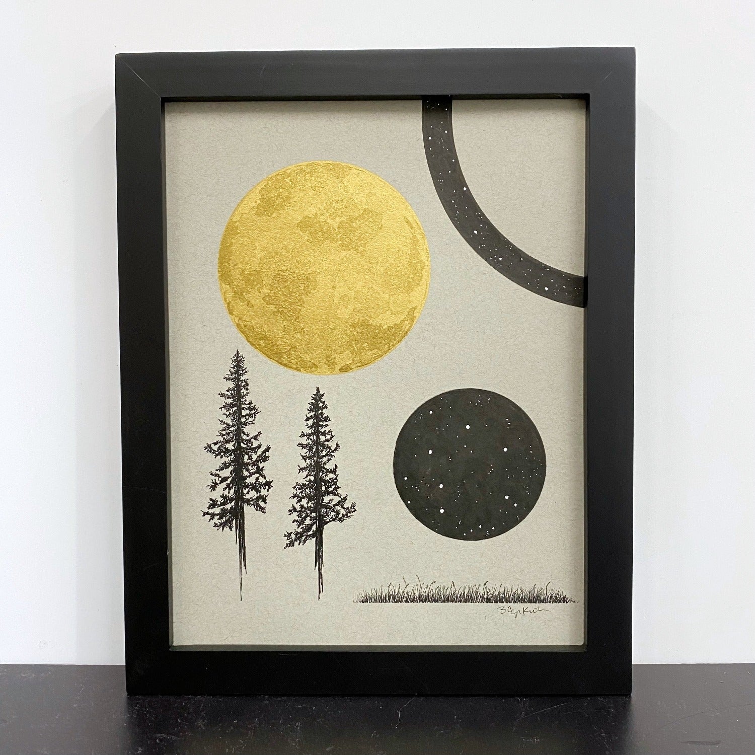 Libra Full Moon - Grey and Gold Collection 