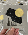 Full Moon, Tree Family, Partial Orion and Friends - Grey and Gold Collection 