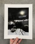 Winter Night Sky 31 - Winter lake - Photo Composite Print 2 - Print to Order