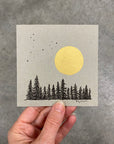 Pisces over the forest- Grey and Gold Collection 