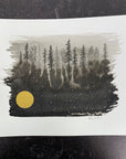 Beauty in the Upside Down 23 - Tree Shadows - Original Drawing - 8”x10”