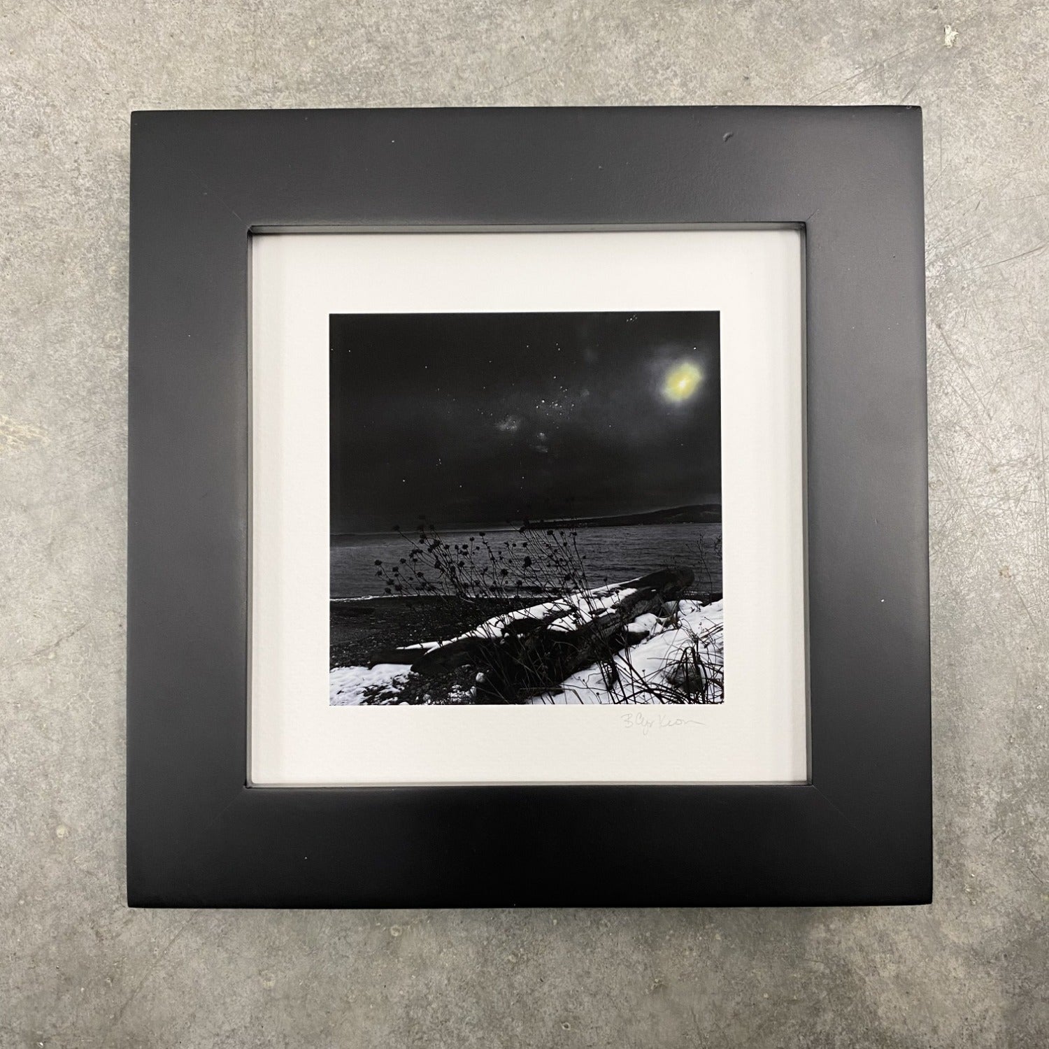 Winter Night Sky 32 - Snowy beach, starry sky - Photo Composite Print 3 - Print to Order